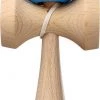 Kendama USA Kaizen - Single Stripe - Aqua With Lime Green