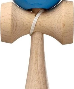 Kendama USA Kaizen - Single Stripe - Aqua With Lime Green