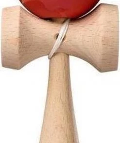 Kendama USA Tribute Single Stripe Kendama - Red With Light Blue
