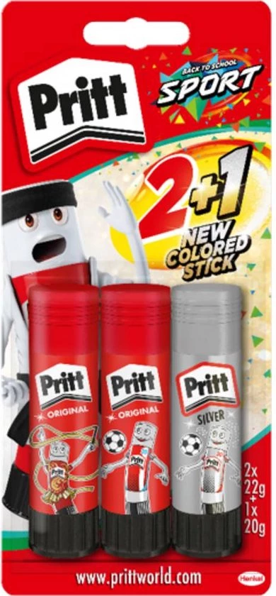 Lijmstiften Pritt, 3st. Afmeting Verpakking: 21,5 X 9,5 X 2,5 Cm 4 Lijmstiften Pritt, 3st. Afmeting Verpakking: 21,5 X 9,5 X 2,5 Cm - Afbeelding 2