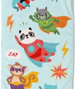 Good Morning Strandlaken Poly Velours Superhero - 75x150 Kids- Nr.30229 Multi