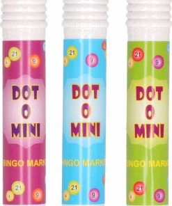 Merkloos 6x Stuks Bingostiften In Verschillende Kleuren - Groen / Paars En Blauw - Van Alle Kleuren 2 Stuks - Bingo Markeerstiften