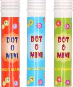 Merkloos 6x Stuks Bingostiften In Verschillende Kleuren - Groen / Rood En Blauw - Van Alle Kleuren 2 Stuks - Bingo Markeerstiften