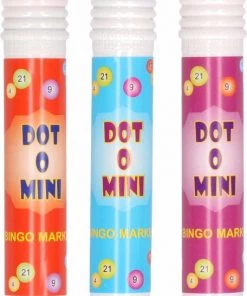 Merkloos 6x Stuks Bingostiften In Verschillende Kleuren - Paars / Rood En Blauw - Van Alle Kleuren 2 Stuks - Bingo Markeerstiften -actiespellen Verkoop 456x840 1