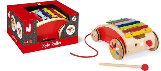 Janod Tatoo Rijdende Xylofoon - Rood 3 Janod Tatoo Rijdende Xylofoon - Rood