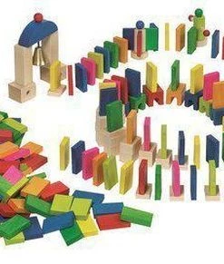 Merkloos Houten Domini-rally - 247 Delen