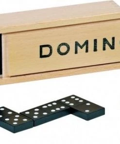 Goki Dominospel 4,3 Cm 28 Stenen 4,3 Cm Hout Zwart/naturel