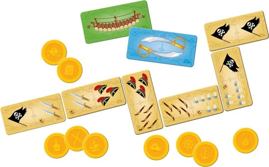 Ludattica Risky Domino: PIRATEN, 22,5x22,5x4cm, Met 36 Dominotegels, 32 Spelkaartjes En Instructies, 3+ 4 Ludattica Risky Domino: PIRATEN, 22,5x22,5x4cm, Met 36 Dominotegels, 32 Spelkaartjes En Instructies, 3+ - Afbeelding 2