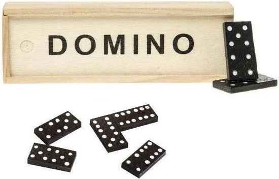 Merkloos 3x Domino Spel In Houten Kistje - 15 X 5 X 3 Cm - 28 Dominostenen 4 Merkloos 3x Domino Spel In Houten Kistje - 15 X 5 X 3 Cm - 28 Dominostenen - Afbeelding 2