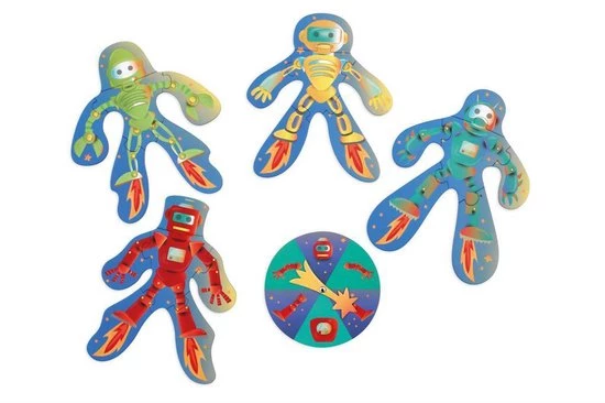 Scratch Vormenpuzzel Robobuilder Junior Hout 4 Stukjes 4 Scratch Vormenpuzzel Robobuilder Junior Hout 4 Stukjes - Afbeelding 2