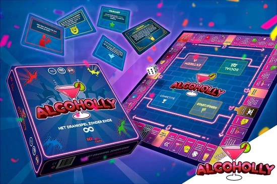 NX Party® - ALCOHOLLY® - Drankspel - Nederlandstalig - Bordspel - Spelletjes Voor Volwassenen - Drank Spelletjes 4 NX Party® - ALCOHOLLY® - Drankspel - Nederlandstalig - Bordspel - Spelletjes Voor Volwassenen - Drank Spelletjes - Afbeelding 2