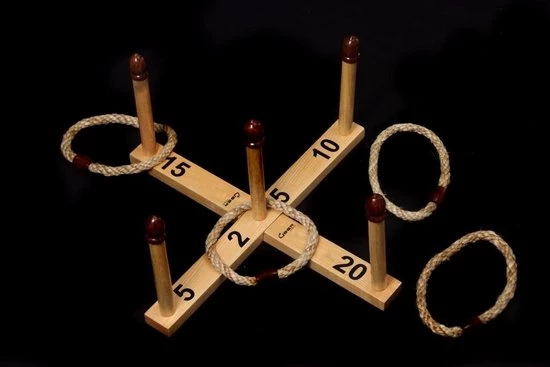 New Luxe Ringwerpen Spel - In Nette Draagtas Luxe En Compleet 4 New Luxe Ringwerpen Spel - In Nette Draagtas Luxe En Compleet - Afbeelding 2