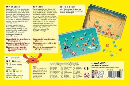 Haba Reisspel 4 Aan Het Strand Junior Metaal (de) 4 Haba Reisspel 4 Aan Het Strand Junior Metaal (de) - Afbeelding 2