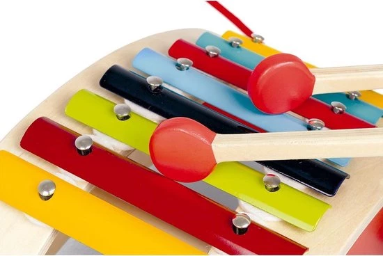 Janod Tatoo Rijdende Xylofoon - Rood 6 Janod Tatoo Rijdende Xylofoon - Rood - Afbeelding 4