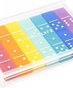 Sunnylife - Beach Games Lucite Travel Dominoes -actiespellen Verkoop 550x370 3