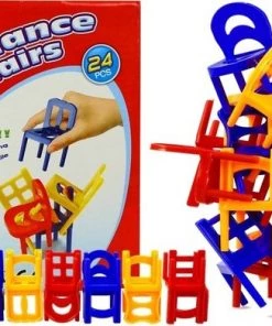 Viking Choice Kinderspel - Vallende Stoelen - 24-delig - Rood Geel Blauw -actiespellen Verkoop 550x391