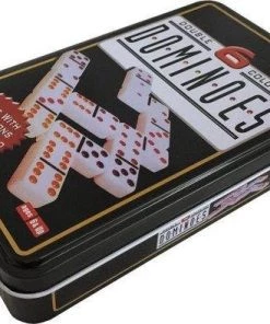 Merkloos Longfield Double 6 Domino In Blik -actiespellen Verkoop 550x394