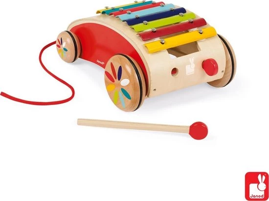 Janod Tatoo Rijdende Xylofoon - Rood 10 Janod Tatoo Rijdende Xylofoon - Rood - Afbeelding 8