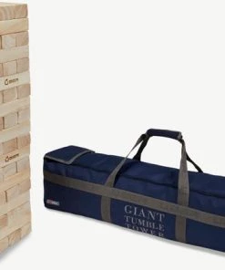 Ubergames Giga Stapeltoren, Tot 150 Cm Hoog! Uit ECO India Hout - In Supermooie Draagtas - Sterk En Met Draaghengsels - Klasse En Geweldig