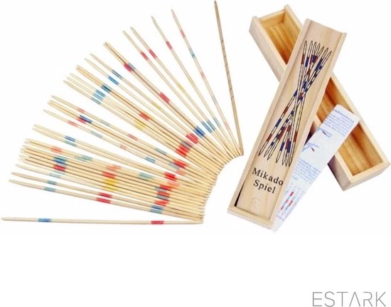 ESTARK® Mikado Spel - Houten Mikado Game - Luxe Edition - 42-delig - In Houten Kistje - Met Spelregels - 20CM - Spel Houten Stokjes - Gezelschapsspel - MIKADO 12 ESTARK® Mikado Spel - Houten Mikado Game - Luxe Edition - 42-delig - In Houten Kistje - Met Spelregels - 20CM - Spel Houten Stokjes - Gezelschapsspel - MIKADO - Afbeelding 10