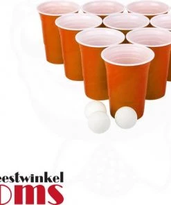Ooms Feestwinkel American Beer Pong Set Oranje -actiespellen Verkoop 550x435 8