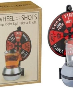 Merkloos Premium Wheel Of Shots Drankspel - 15 Cm