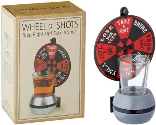 Merkloos Premium Wheel Of Shots Drankspel - 15 Cm 3 Merkloos Premium Wheel Of Shots Drankspel - 15 Cm