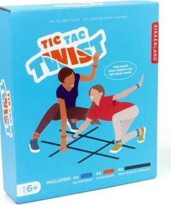 Kikkerland Tic Tac Twist - Actiespel - 2 Personen - Boter Kaas En Eieren