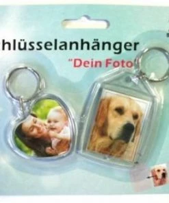 Merkloos Foto Sleutelhanger (2 Stuks)