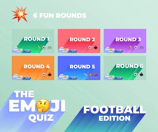 Quiz Voetbal Edition De Emoji Quiz Voetbal Editie | Voetbal Editie | Powerpoint Quiz Presentatie | Leuke Virtuele Quiz Perfect | Emoji Pictionary | Kantoor Quiz 4 Quiz Voetbal Edition De Emoji Quiz Voetbal Editie | Voetbal Editie | Powerpoint Quiz Presentatie | Leuke Virtuele Quiz Perfect | Emoji Pictionary | Kantoor Quiz - Afbeelding 2