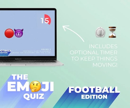 Quiz Voetbal Edition De Emoji Quiz Voetbal Editie | Voetbal Editie | Powerpoint Quiz Presentatie | Leuke Virtuele Quiz Perfect | Emoji Pictionary | Kantoor Quiz 7 Quiz Voetbal Edition De Emoji Quiz Voetbal Editie | Voetbal Editie | Powerpoint Quiz Presentatie | Leuke Virtuele Quiz Perfect | Emoji Pictionary | Kantoor Quiz - Afbeelding 5