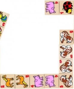 Goki Houten Dominospel Dieren 28-delig