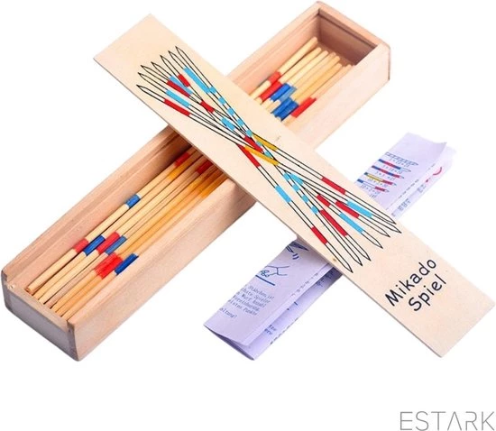 ESTARK® Mikado Spel - Houten Mikado Game - Luxe Edition - 42-delig - In Houten Kistje - Met Spelregels - 20CM - Spel Houten Stokjes - Gezelschapsspel - MIKADO 10 ESTARK® Mikado Spel - Houten Mikado Game - Luxe Edition - 42-delig - In Houten Kistje - Met Spelregels - 20CM - Spel Houten Stokjes - Gezelschapsspel - MIKADO - Afbeelding 8