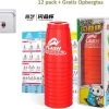 12 Pack QIYI Kinder Sportstapelen Bekers-Quick Stacks Cups - Speed Training Game Uitdaging- Competitie Party Speelgoed + Gratis OpbergTas-7.6*9.3cm -Rood