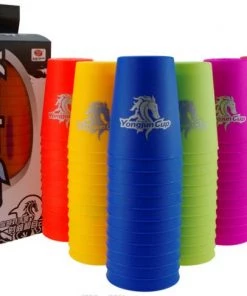 12 Pack YJ® Kinder Sportstapelen Bekers-Quick Stacks Cups - Speed Training Game Uitdaging- Competitie Party Speelgoed + Gratis OpbergTas-7.6*9.3cm -Rood -actiespellen Verkoop 550x487