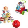 Chicco Bundel - Bowling Aapjes 2-in-1 Bowlingspel En Blikgooien & Babywalker Happy Hippie Looptrainer