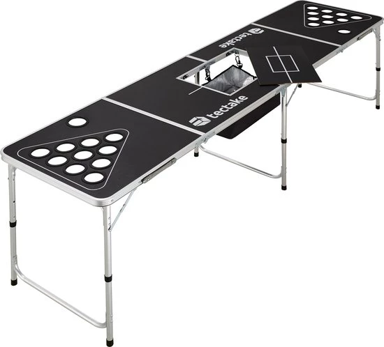 Tectake Goose Lyne® | Verstelbare Zwarte Bierpong-klaptafel - Bierpong Spel - Beerpongtafel - Beerpong 8 Tectake Goose Lyne® | Verstelbare Zwarte Bierpong-klaptafel - Bierpong Spel - Beerpongtafel - Beerpong - Afbeelding 6