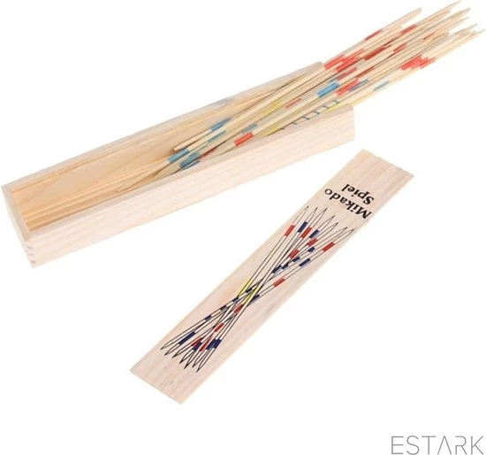 ESTARK® Mikado Spel - Houten Mikado Game - Luxe Edition - 42-delig - In Houten Kistje - Met Spelregels - 20CM - Spel Houten Stokjes - Gezelschapsspel - MIKADO 7 ESTARK® Mikado Spel - Houten Mikado Game - Luxe Edition - 42-delig - In Houten Kistje - Met Spelregels - 20CM - Spel Houten Stokjes - Gezelschapsspel - MIKADO - Afbeelding 5