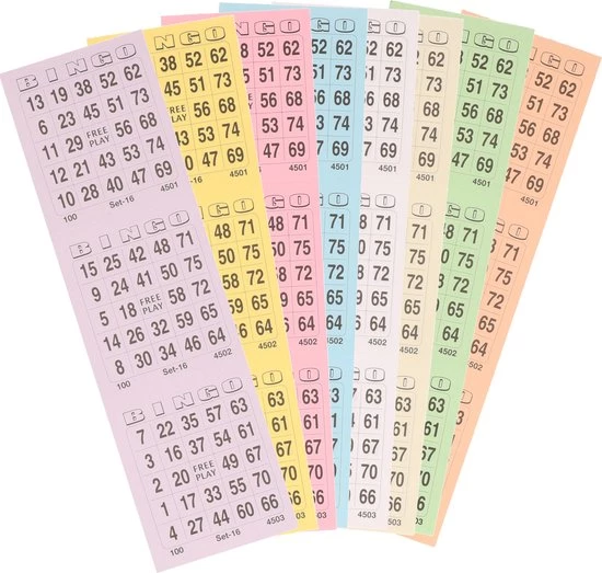 Merkloos 8x Blok Bingo Kaarten Met 1-75 Nummers - Bingo Spellen Accessoires Van Papier 5 Merkloos 8x Blok Bingo Kaarten Met 1-75 Nummers - Bingo Spellen Accessoires Van Papier - Afbeelding 3