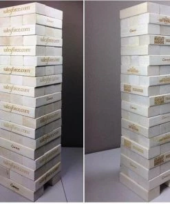 Ubergames Mega Stapeltoren, Tot 200 Cm. 40 Kg. ECO Hardhout -actiespellen Verkoop 550x528 5