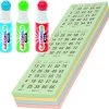 Merkloos 100x Bingokaarten Nummers 1-75 Inclusief 3x Bingostiften Blauw/groen/rood -actiespellen Verkoop 550x535 1