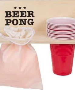Out Of The Blue Beer Pong Shelf With 12 Cups + 12 Balls