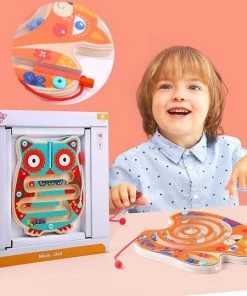 Tooky Toy Doolhofspel Junior 18,3 X 20 Cm Hout Oranje 3-delig -actiespellen Verkoop 550x539 4