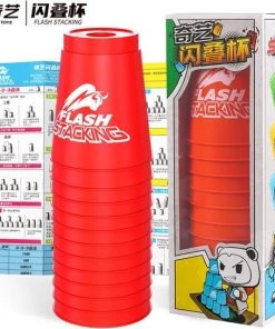 12 Pack QIYI Kinder Sportstapelen Bekers-Quick Stacks Cups - Speed Training Game Uitdaging- Competitie Party Speelgoed + Gratis OpbergTas-7.6*9.3cm -Rood -actiespellen Verkoop 550x545 2