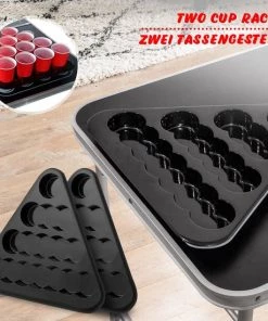 Jago GoodVibes - Bierpongtafelset Voor Volwassenen - Inclusief 6 Ballen, 100 Bekers En Bekerhouder - In Hoogte Verstelbaar, Opvouwbaar, Aluminium - Drinkspelletjes -actiespellen Verkoop 550x550 116