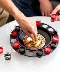 Relaxdays 2-delige Drankspel Set - Drinkspel Roulette - Drinking Ludo - Dobbelstenen -actiespellen Verkoop 550x550 46