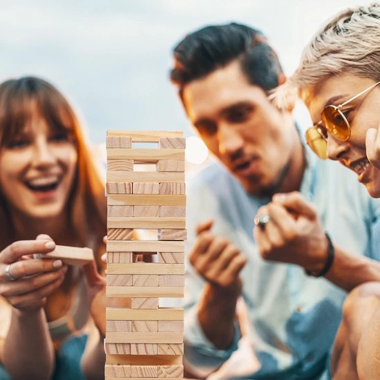 Relaxdays Stapeltoren Drankspel - Drunken Tower - Wiebeltoren - Drinkspel - Hout 7 Relaxdays Stapeltoren Drankspel - Drunken Tower - Wiebeltoren - Drinkspel - Hout - Afbeelding 5