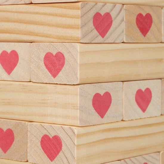 Relaxdays Vallende Toren XL - Houten Toren Spel 54 Cm - Stapeltoren Bruiloft - Wiebeltoren 12 Relaxdays Vallende Toren XL - Houten Toren Spel 54 Cm - Stapeltoren Bruiloft - Wiebeltoren - Afbeelding 10