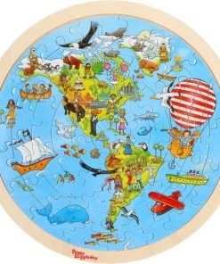 Goki Peggy Diggledey Puzzel Wereldreis, 57st.