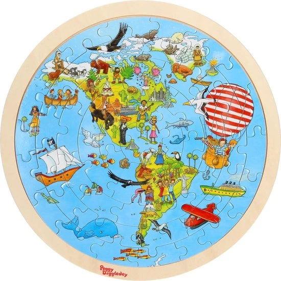 Goki Peggy Diggledey Puzzel Wereldreis, 57st. 3 Goki Peggy Diggledey Puzzel Wereldreis, 57st.